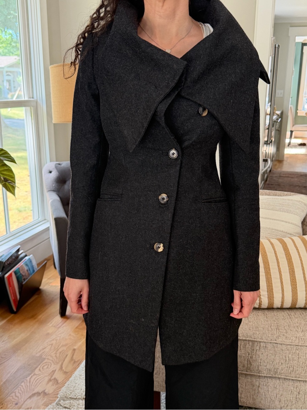 All Saints Spitalfields Tempo 100% Wool Coat Size US 8 Luxury Jacket runs small